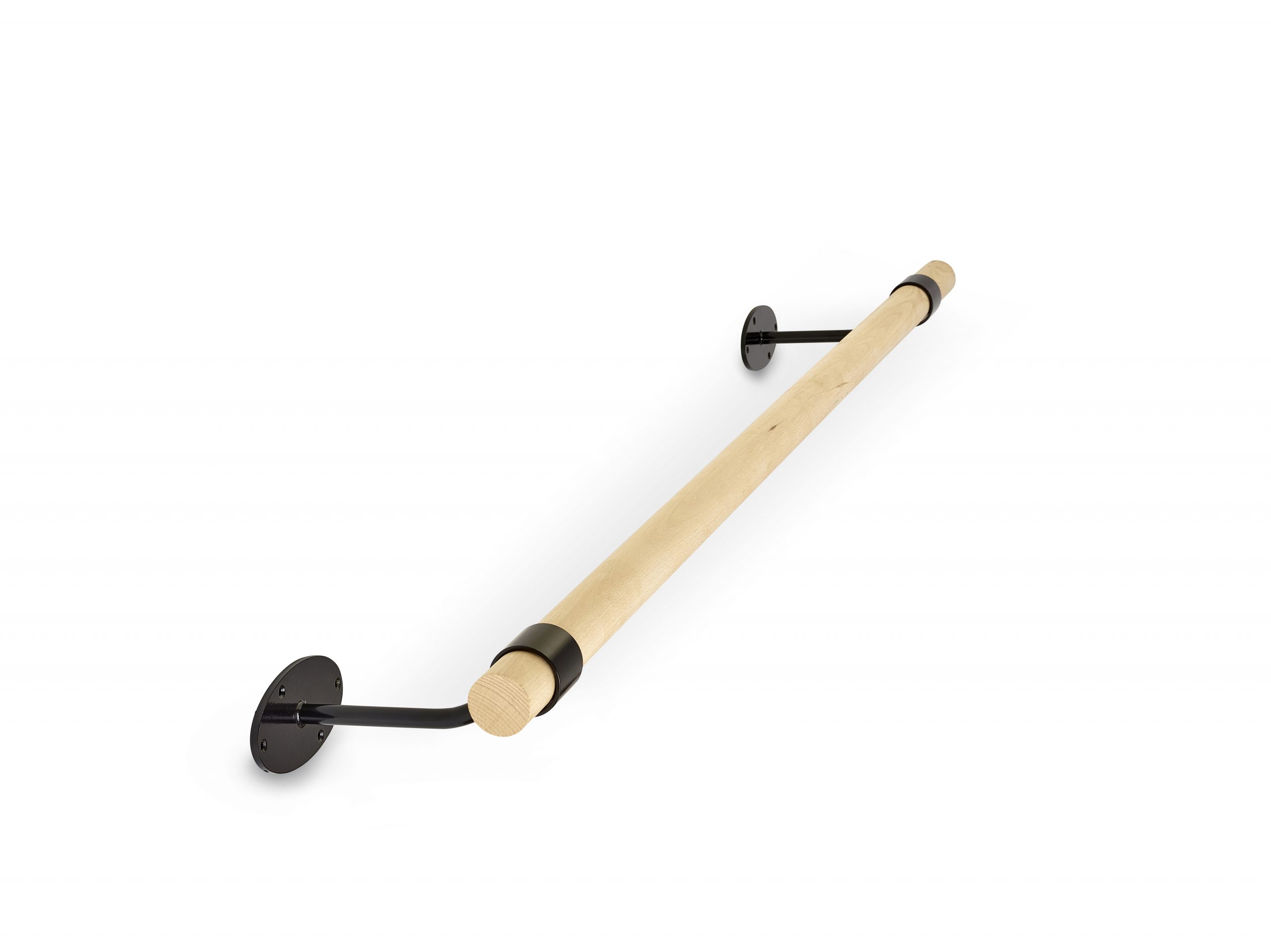 Black Oval Bracket with ballet barre attached